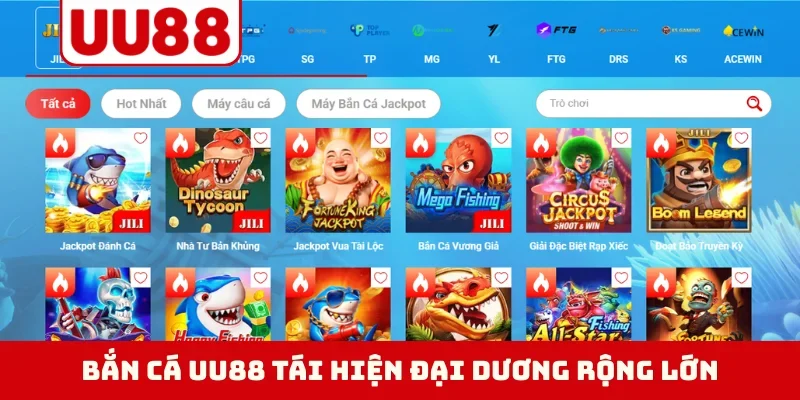 Bắn cá UU88 tái hiện đại dương rộng lớn